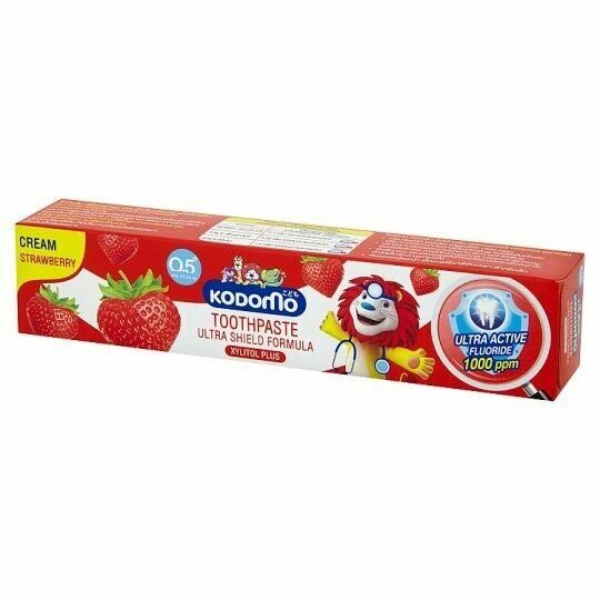LION Kodomo Паста зубная для детей с 6 месяцев с ароматом клубники, 40 г