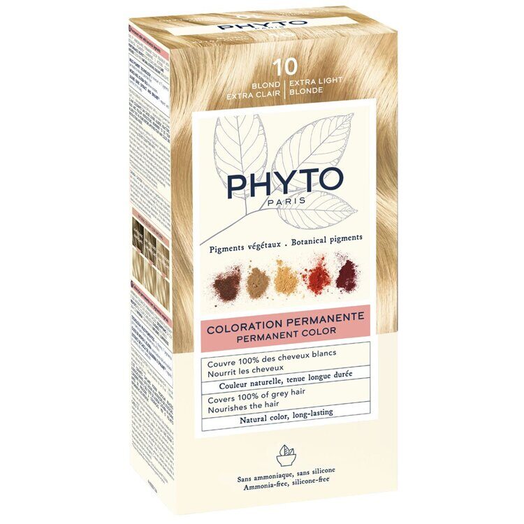 ФИТО крем-краска для волос тон 10 Экстра-светлый блонд 50/50/12 PHYTO