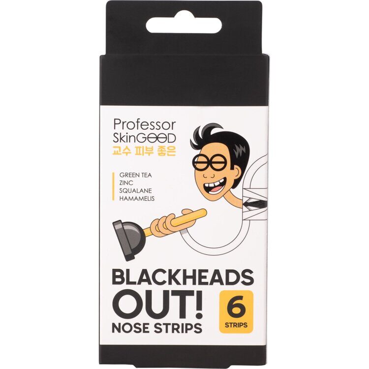 Professor SkinGOOD Полоски для носа "Blackheads Out" 6 шт / Blackheads Out Nose Strips 6