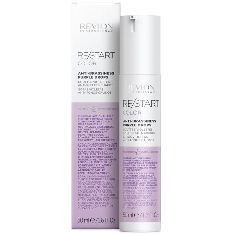 RESTART COLOR ANTI-BRASSINESS PURPLE DROPS Фиолетовые капли для усиления и поддержки холодных оттенков, 50 мл