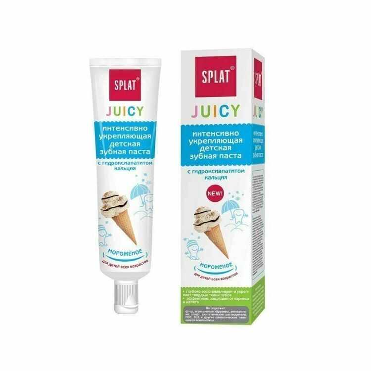 Сплат дет зуб паста juicy МОРОЖЕНОЕ /Ice-Cream 35 мл
