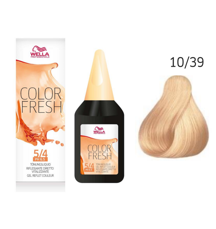 Color fresh Теплые тона 75 мл, оттенок 10/39, 10/39 яркий блонд золотистый сандре Wella Professionals
