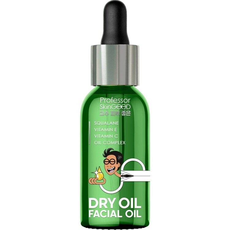 Масло для лица Professor SkinGOOD "DRY OIL FACIAL OIL" сухое питательное легкое, с витаминами E и C, уход за лицом, 30мл