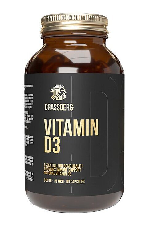 GRASSBERG Vitamin D3 600IU 90 caps