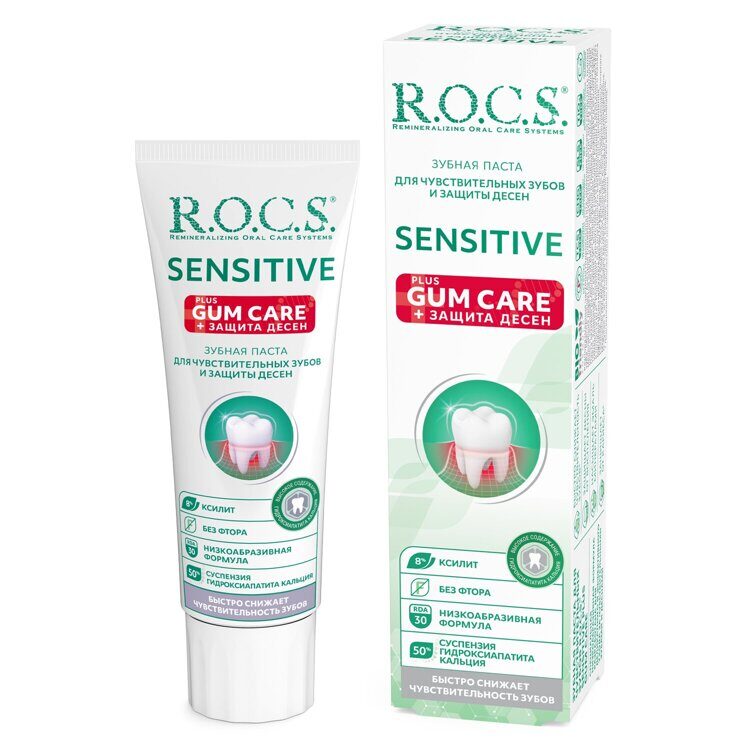 РОКС Зубная паста R.O.C.S SENSITIVE Plus Gum Care", 94 гр