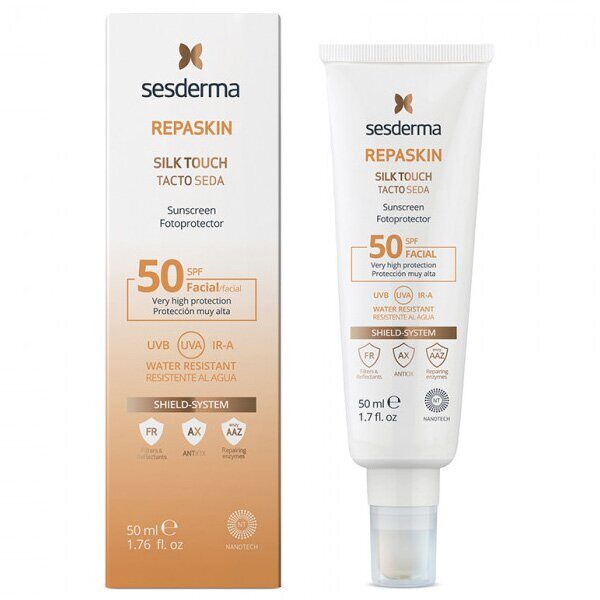 REPASKIN SILK TOUCH Facial sunscreen SPF 50 – Средство солнцезащитное с нежностью шелка для лица СЗФ 50, 50 мл